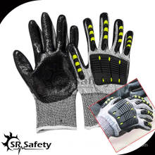 SRSAFETY 13G nylon and glassfibre coated black nitrile on palm, TPR chips on back